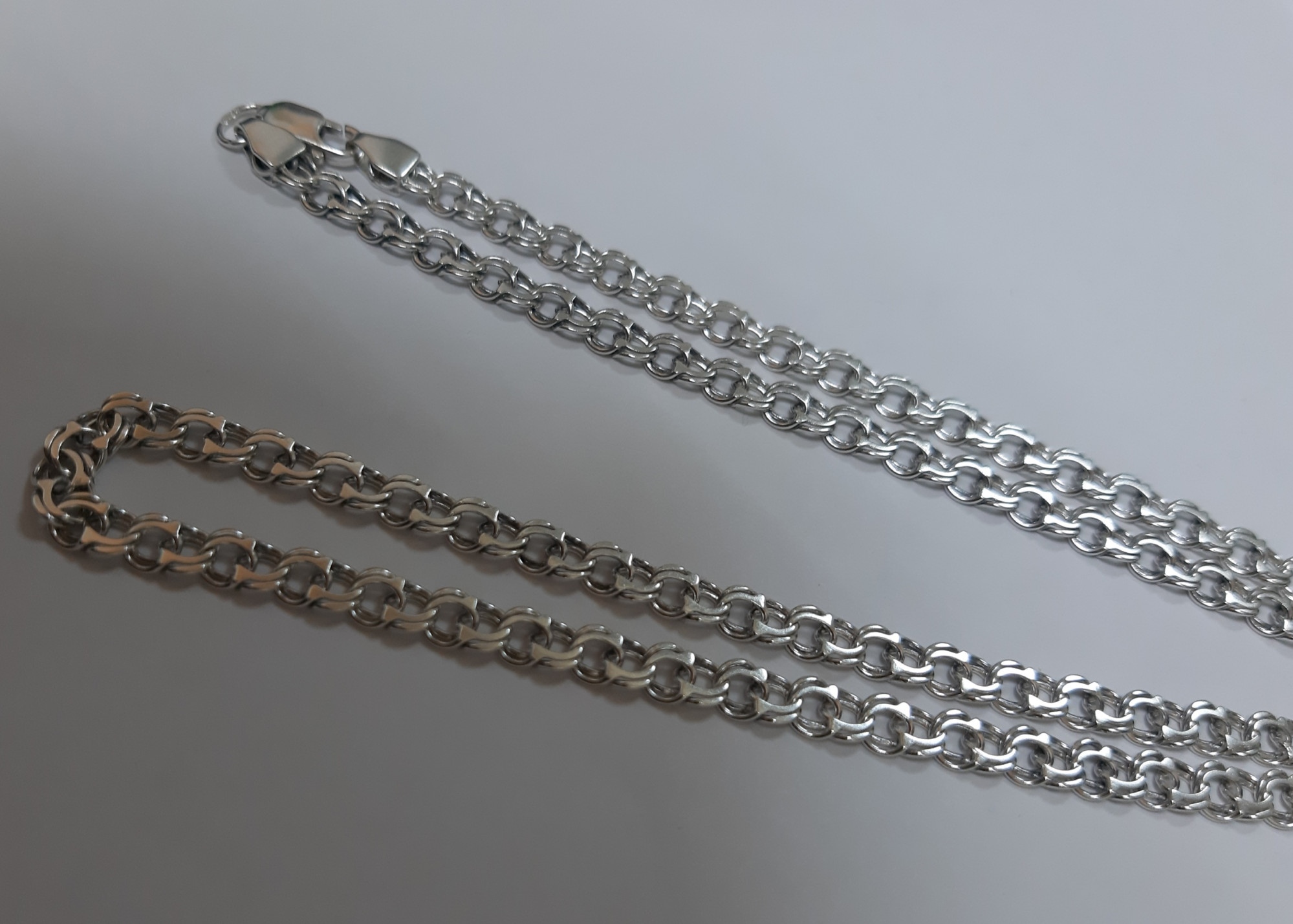 Серебряная цепь с плетением Бисмарк (32390551) 6