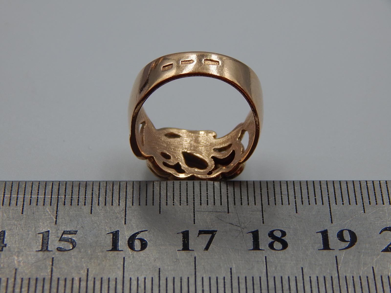 Кольцо из красного и белого золота с цирконием (31583015) 6