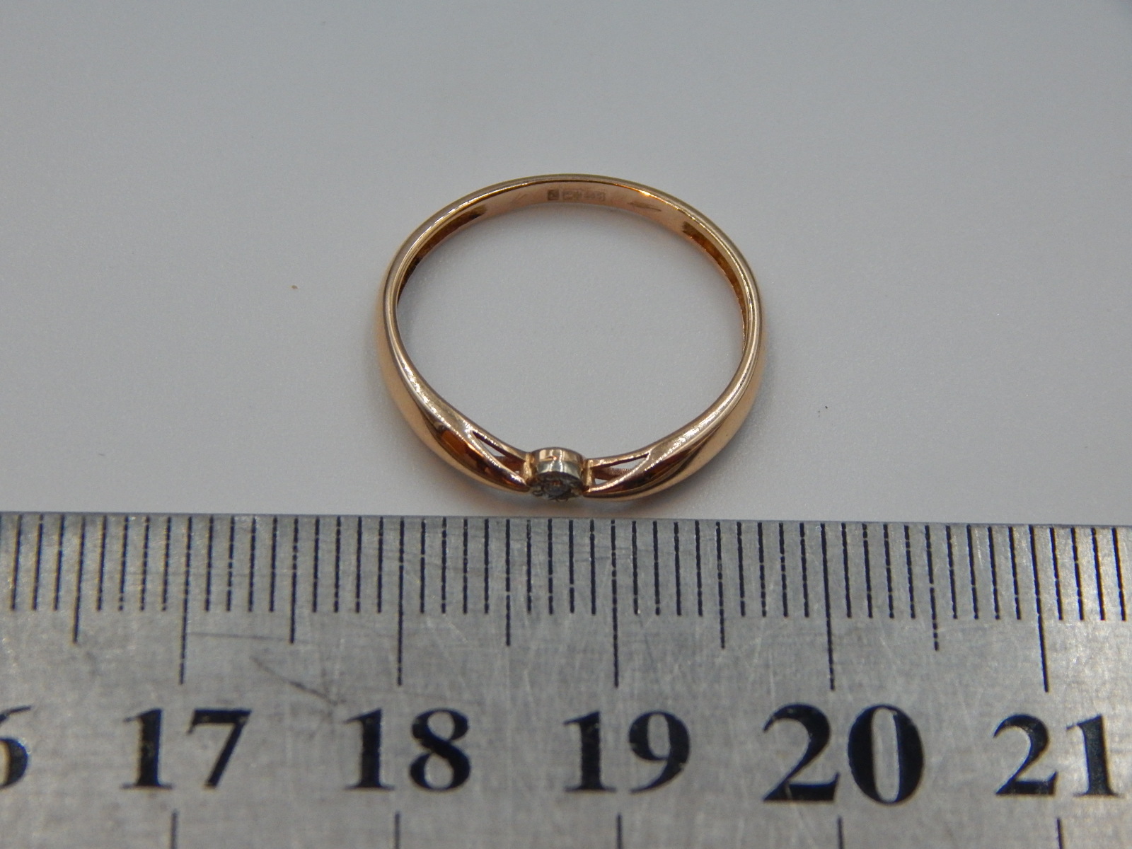 Кольцо из красного золота с бриллиантом (-ми) (32199997) 5