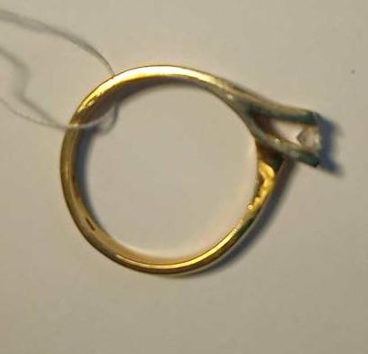 Кольцо из красного и белого золота с бриллиантом (-ми) (27417174) 3