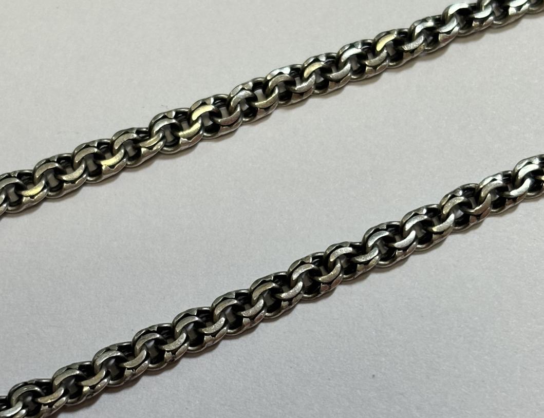 Серебряная цепь с плетением Бисмарк (33722688) 1