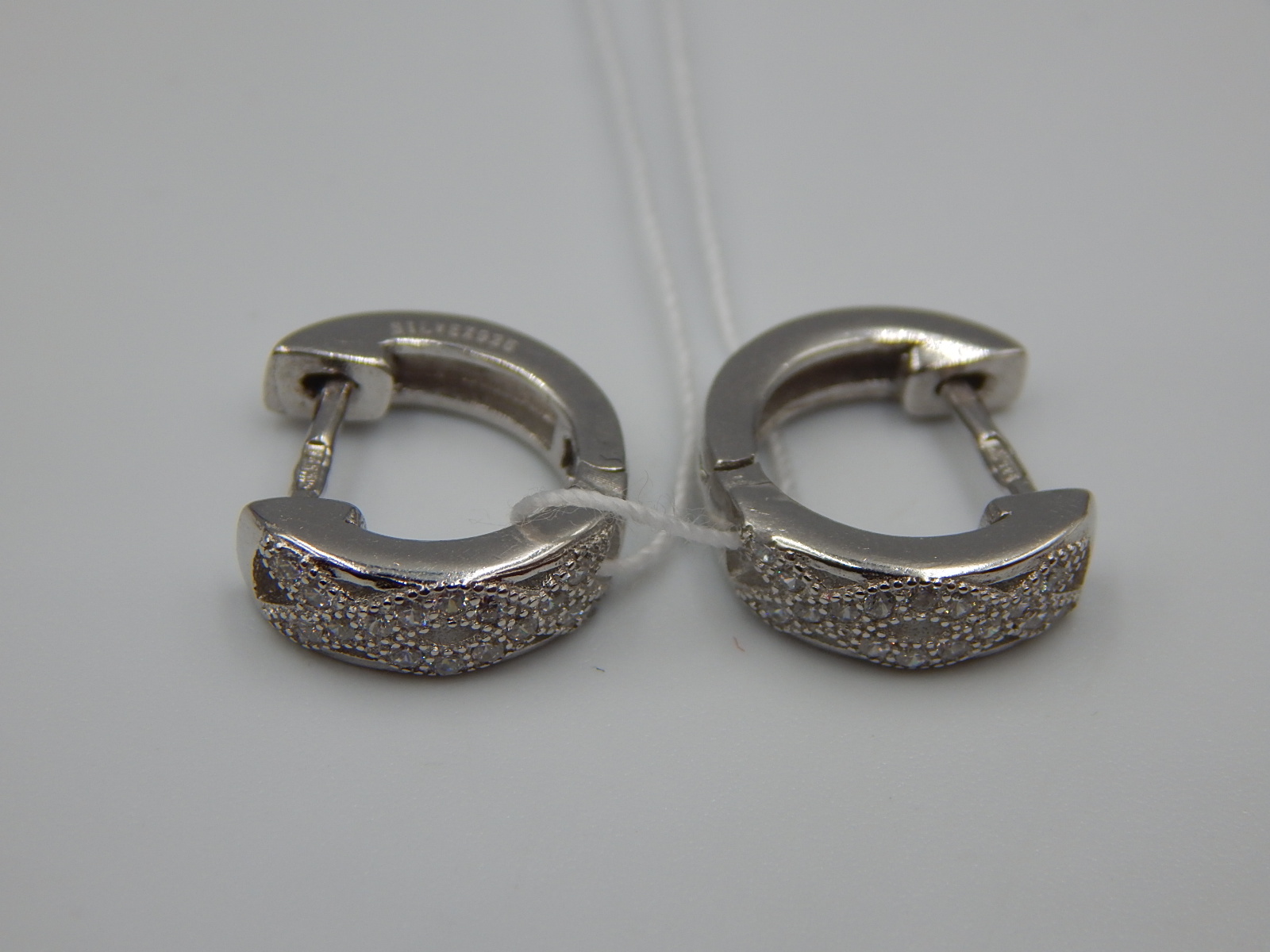 Серебряные серьги с цирконием (33238085) 3