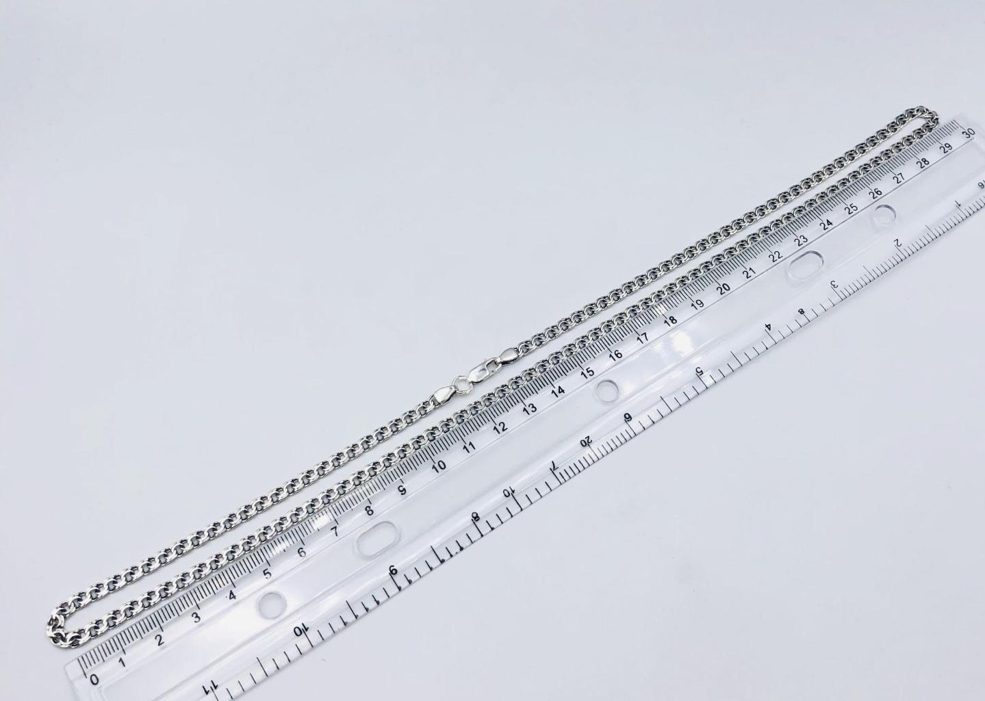 Серебряная цепь с плетением Бисмарк (33721660) 1