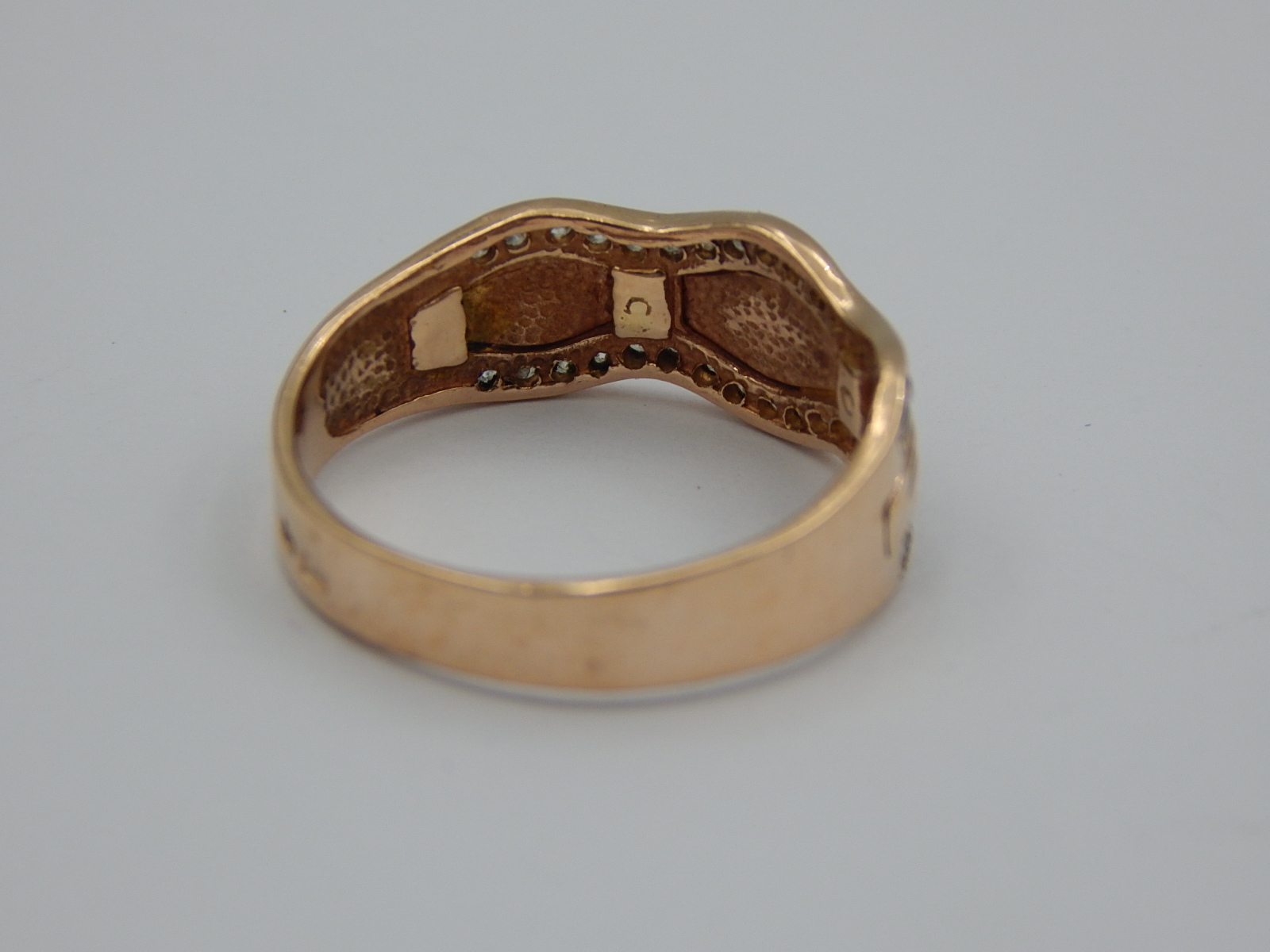 Кольцо из красного золота с цирконием (28187036)  6