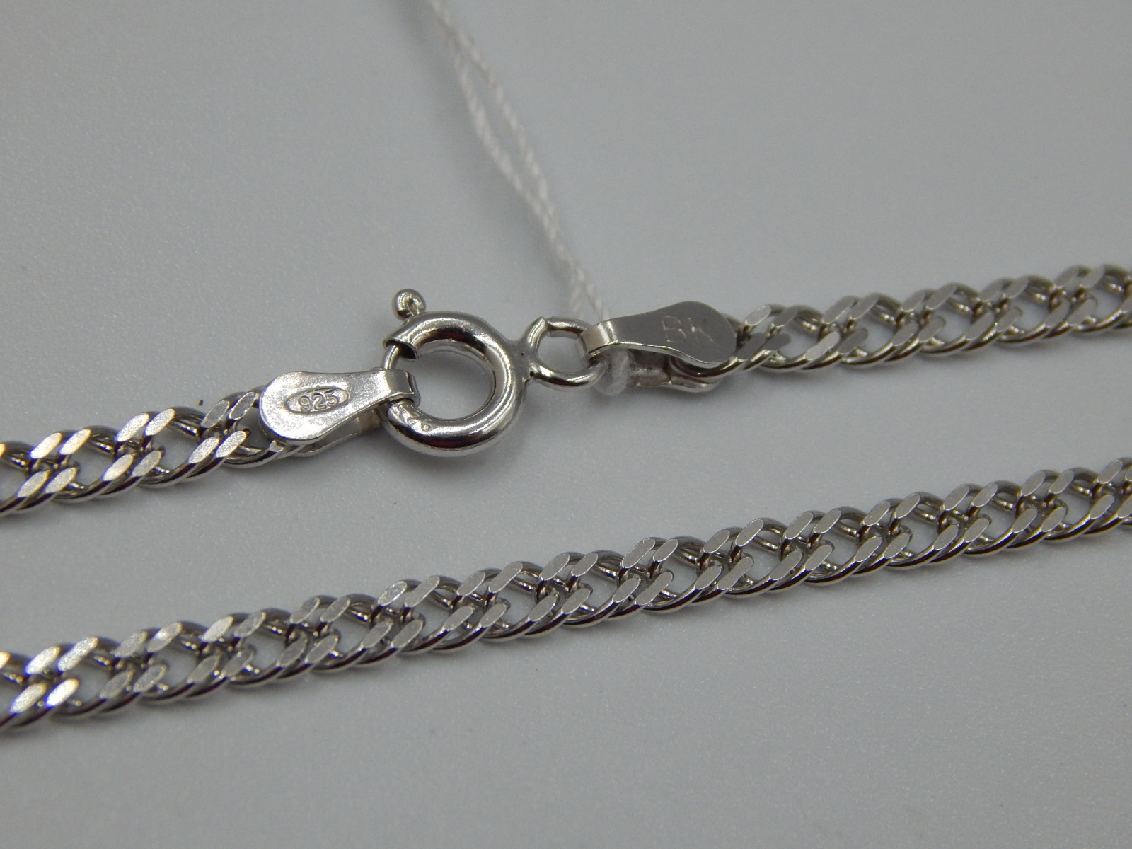 Серебряная цепь с плетением Двойной ромб (30672185) 0