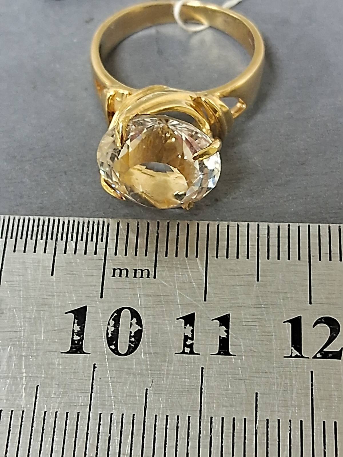 Каблучка з жовтого золота з цирконієм (32122433) 7