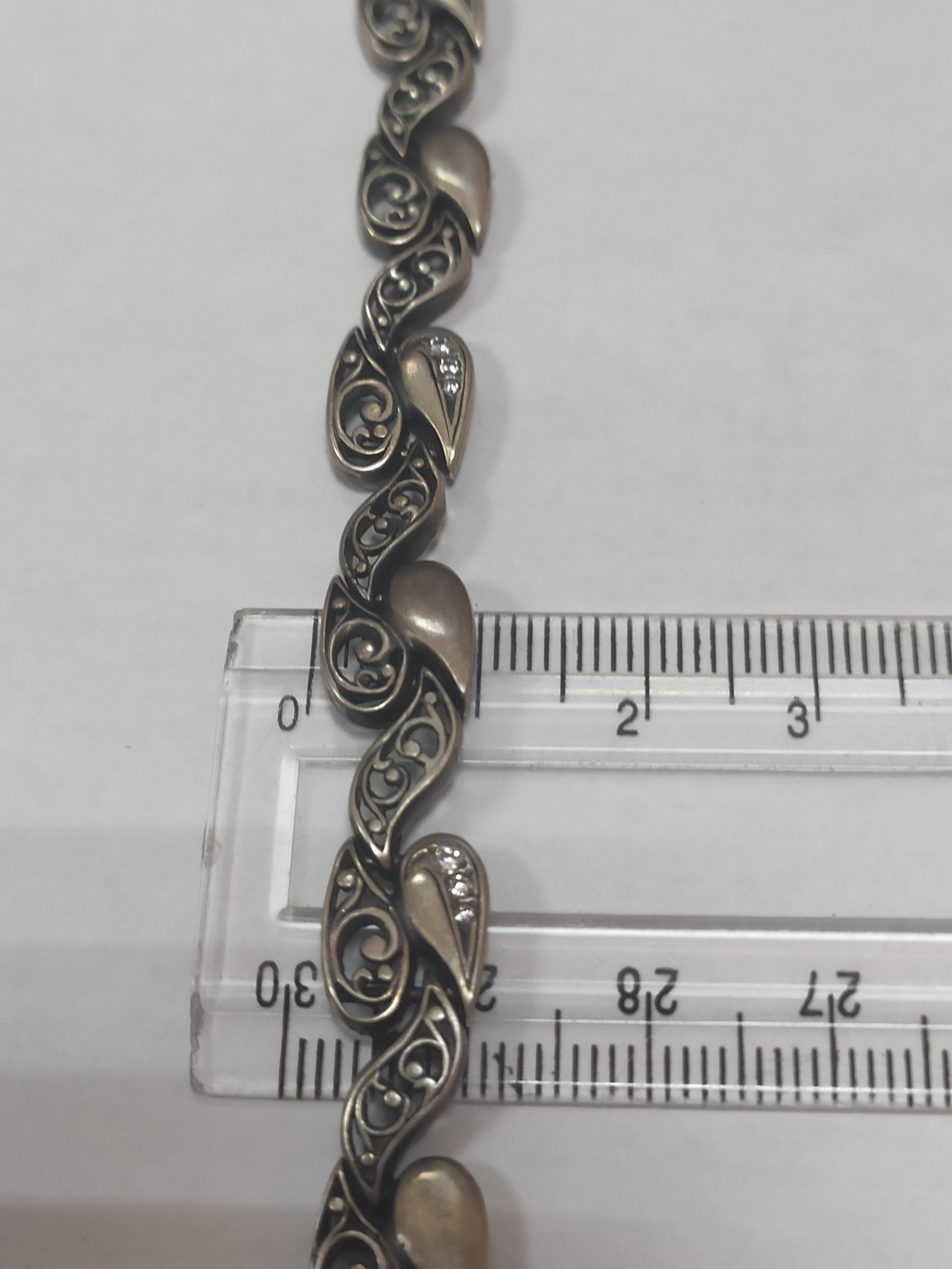 Срібний браслет із цирконієм (32941619) 1