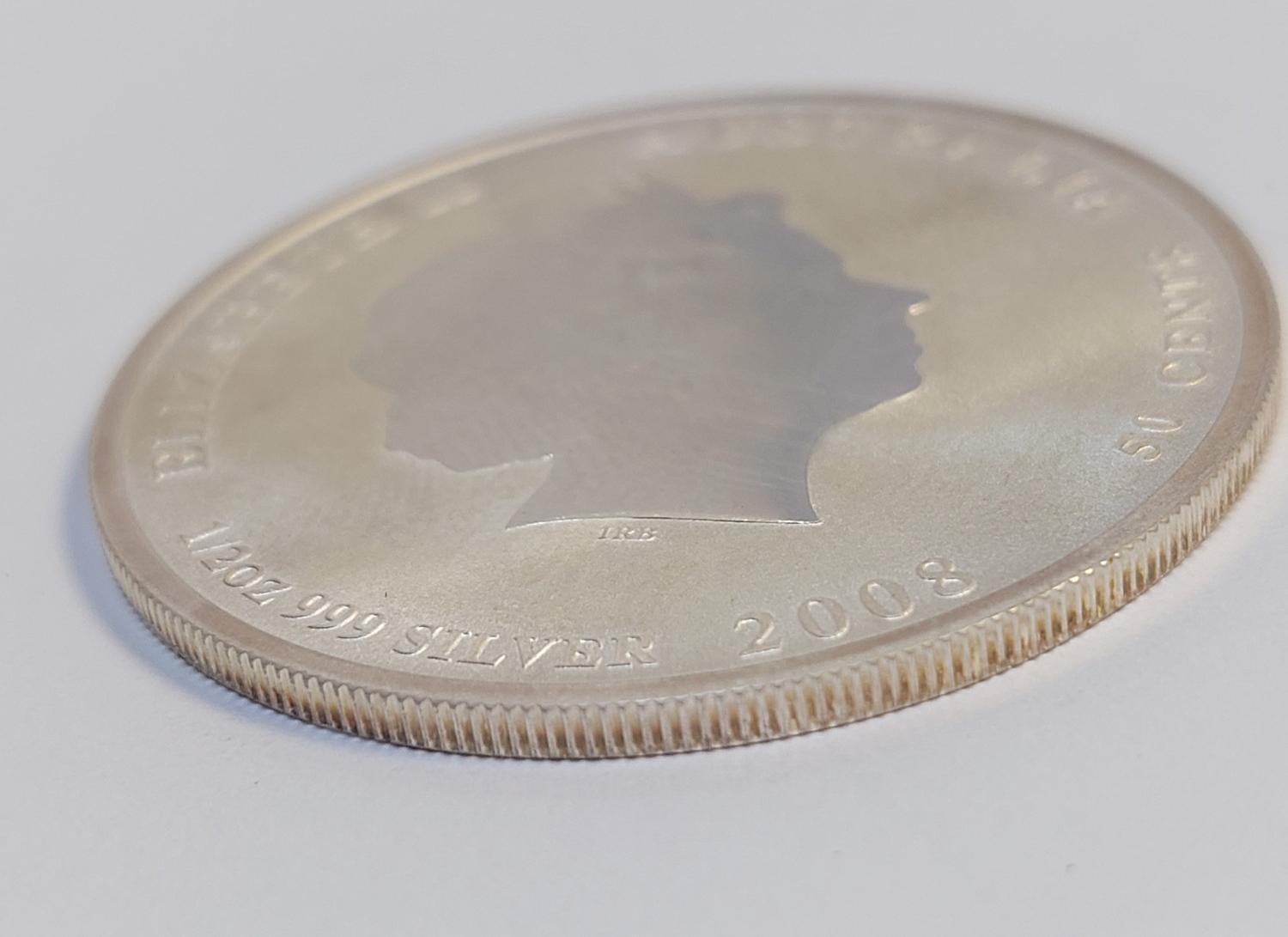 Срібна монета 50 центів 2008 Австралія (32956081) 1
