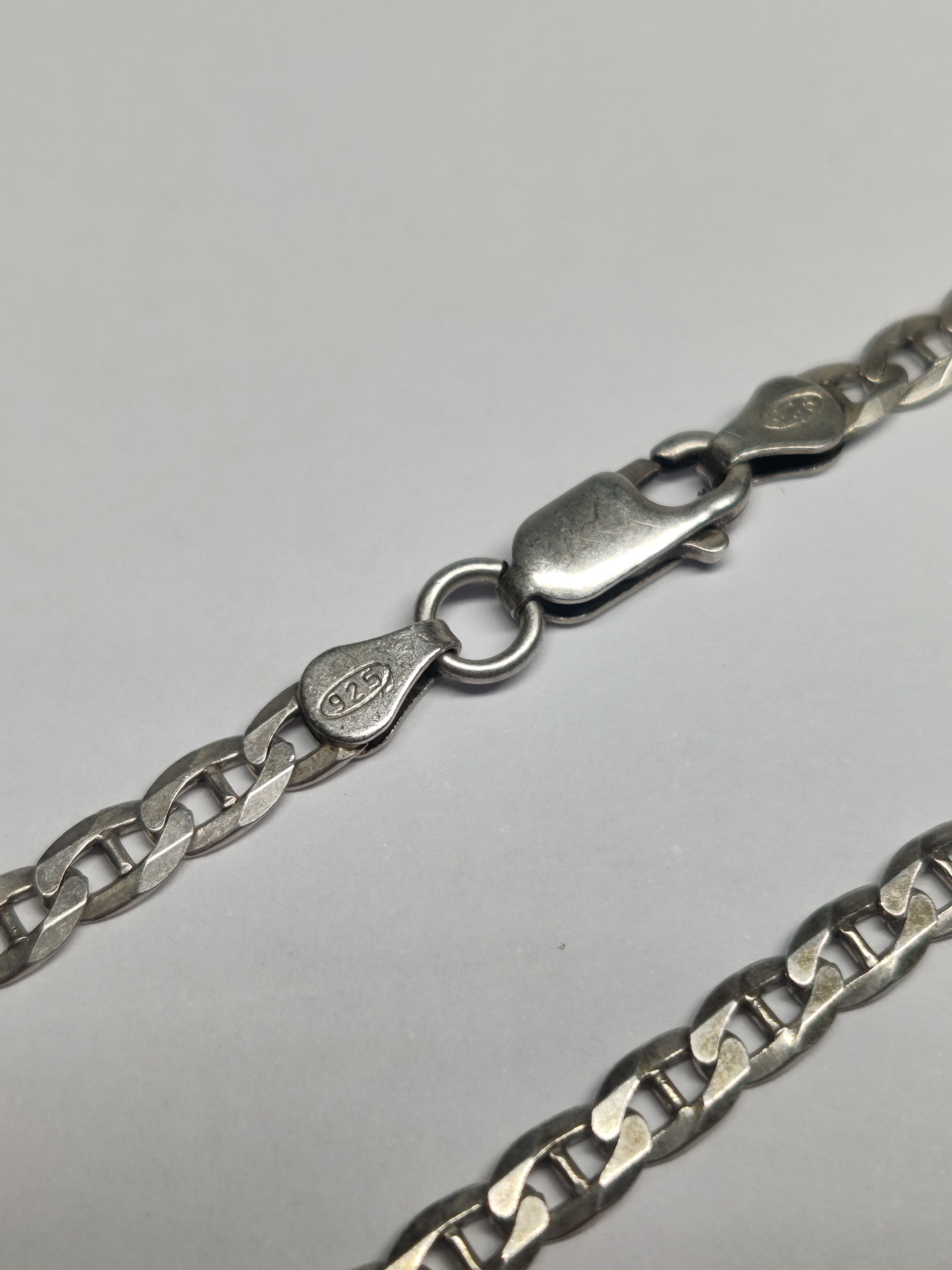 Серебряная цепь с плетением Морское якорное (33372198) 2