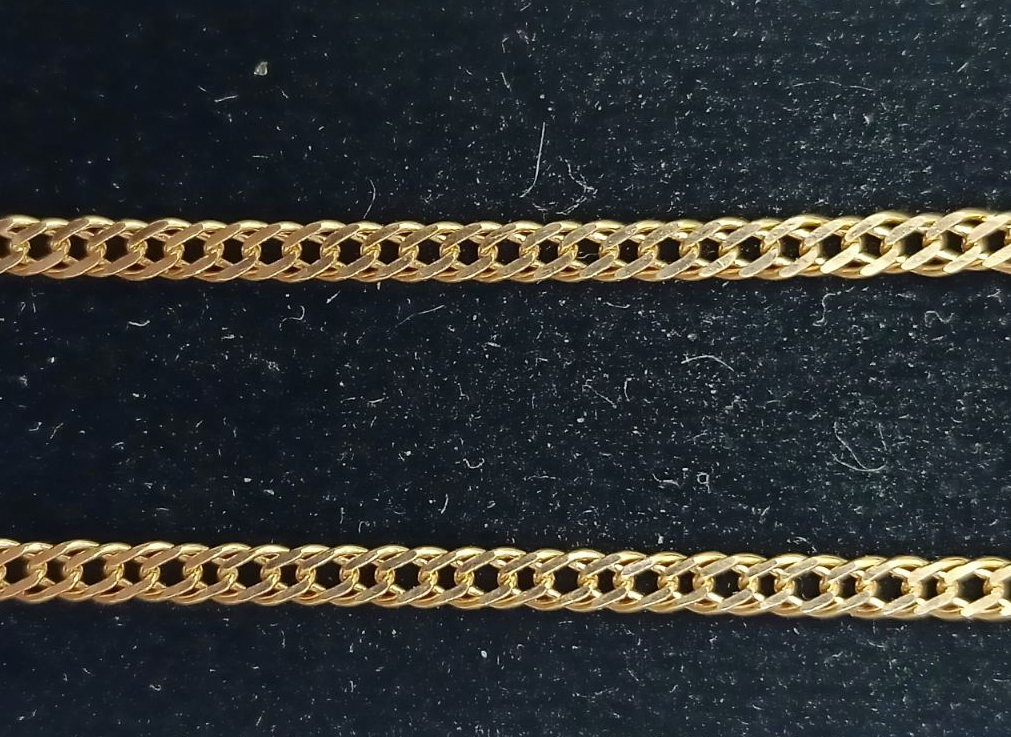 Ланцюжок з червоного золота з плетінням подвійний Ромб (31988619) 0