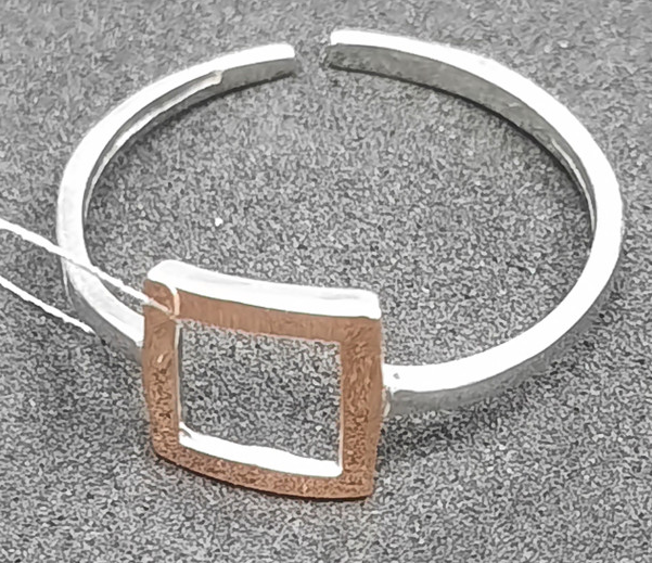 Серебряное кольцо с позолотой (31295099) 0