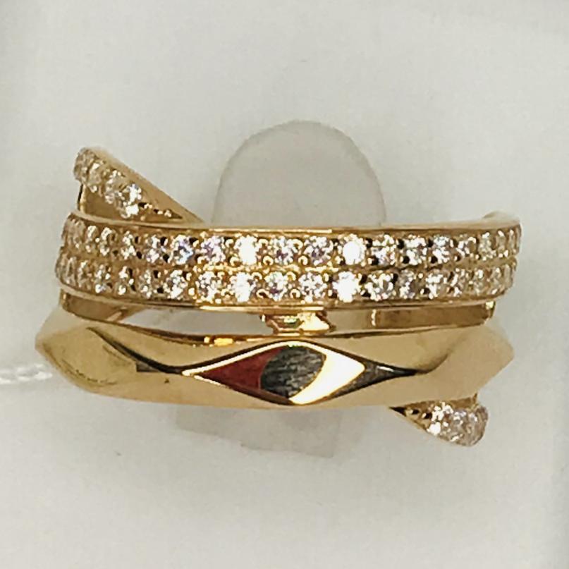 Кольцо из красного золота с цирконием (33757342) 0
