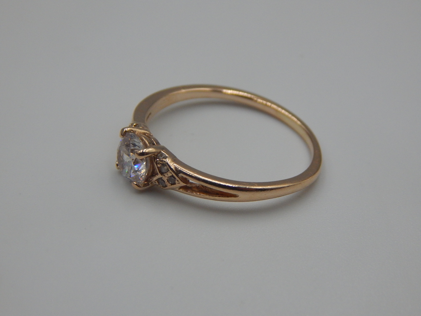 Кольцо из красного золота с цирконием (33767963) 2