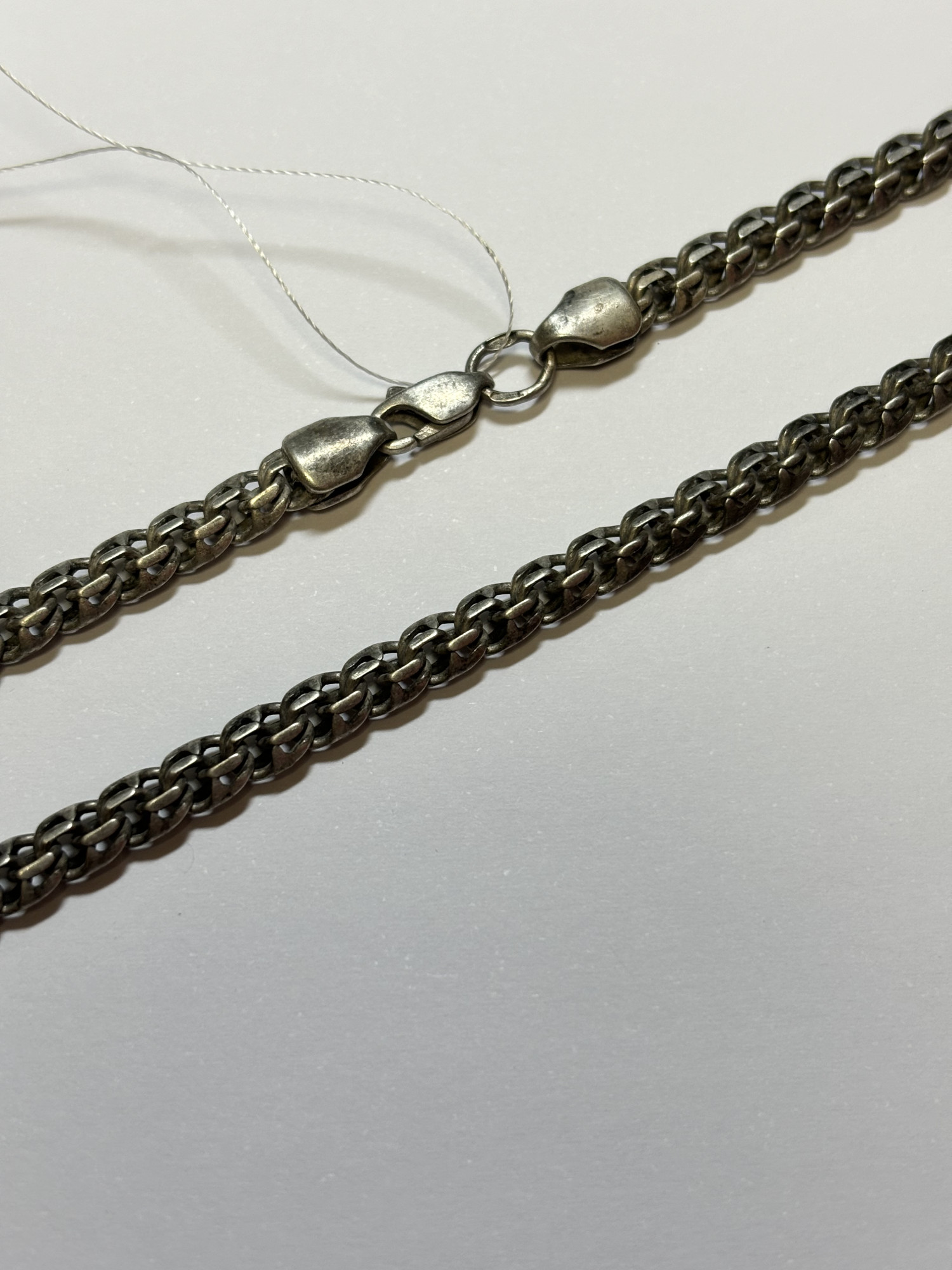 Серебряная цепь с плетением Бисмарк (33827669) 3