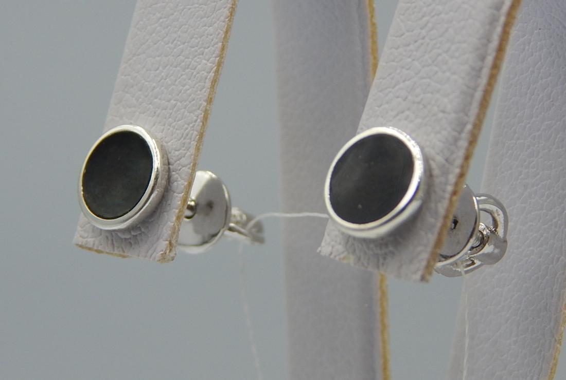 Срібні сережки з емаллю (32420159) 1
