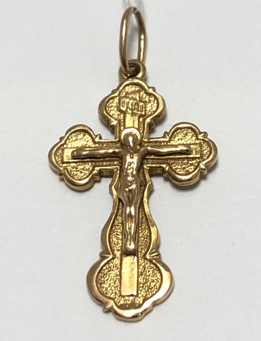 Підвіс-хрест з червоного золота (33817767) 0