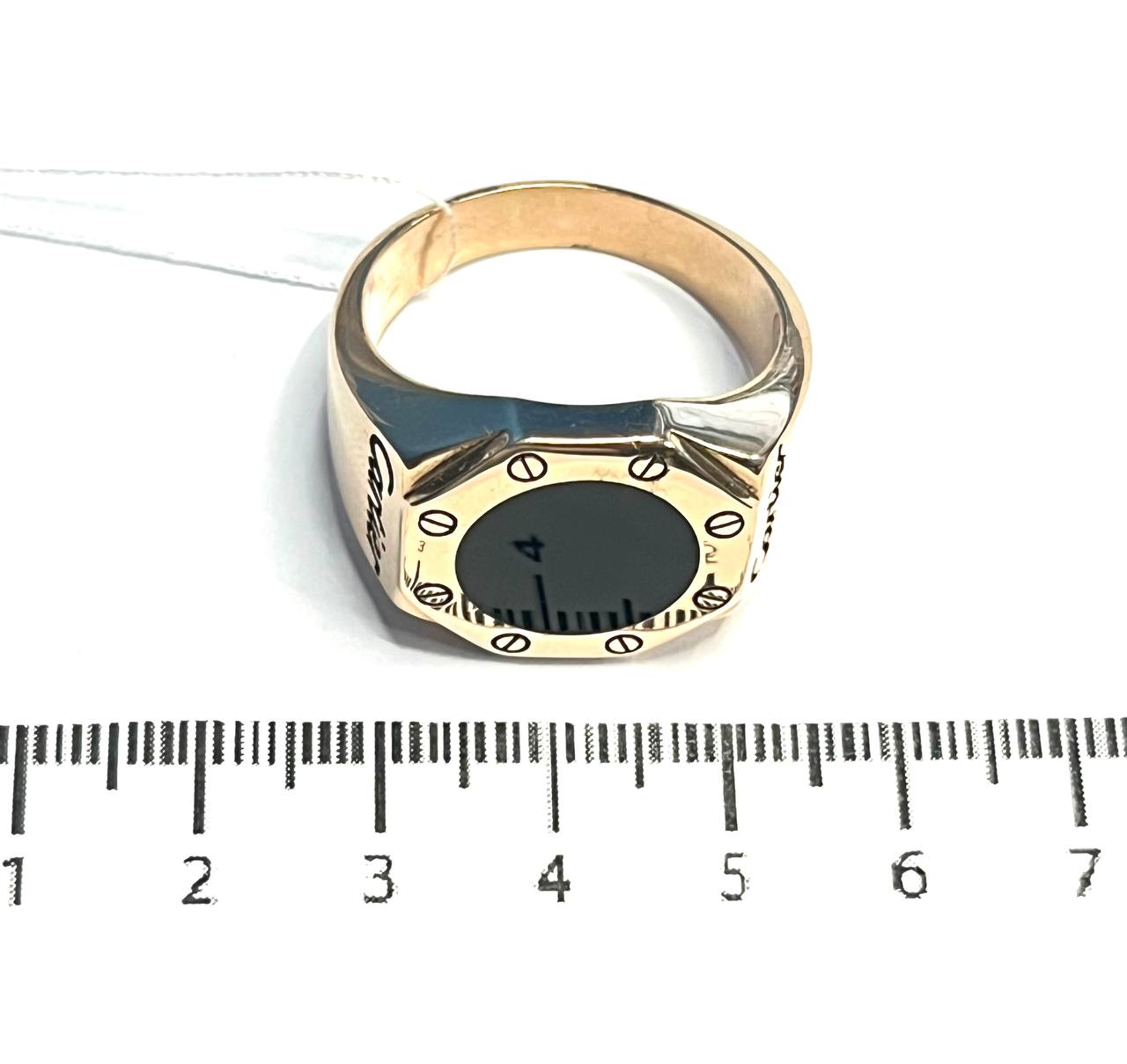 Перстень из красного золота с ониксом (33963858)  2