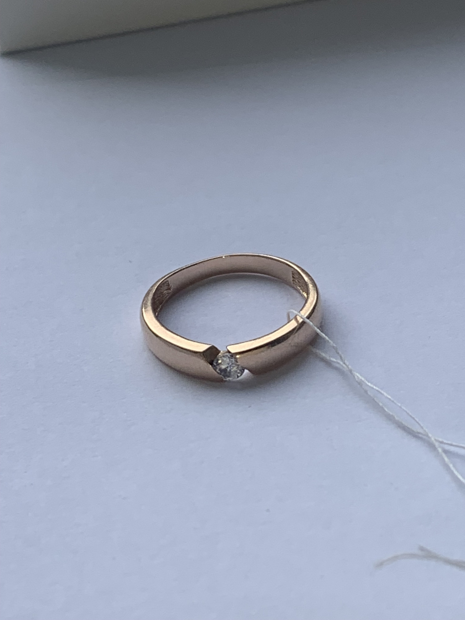 Обручальное кольцо из красного золота с цирконием (30747456) 4