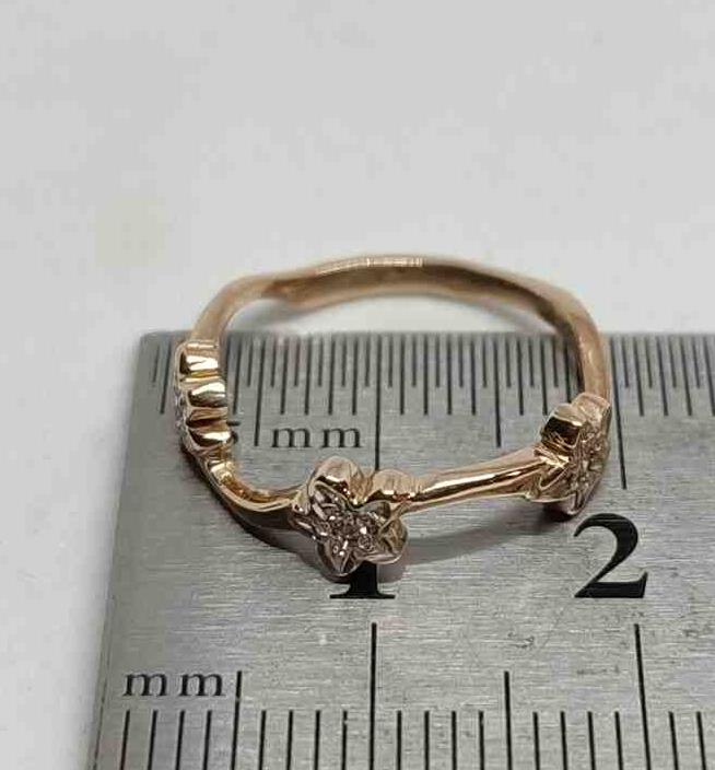 Кольцо из красного золота с бриллиантом (-ми) (29810717) 2