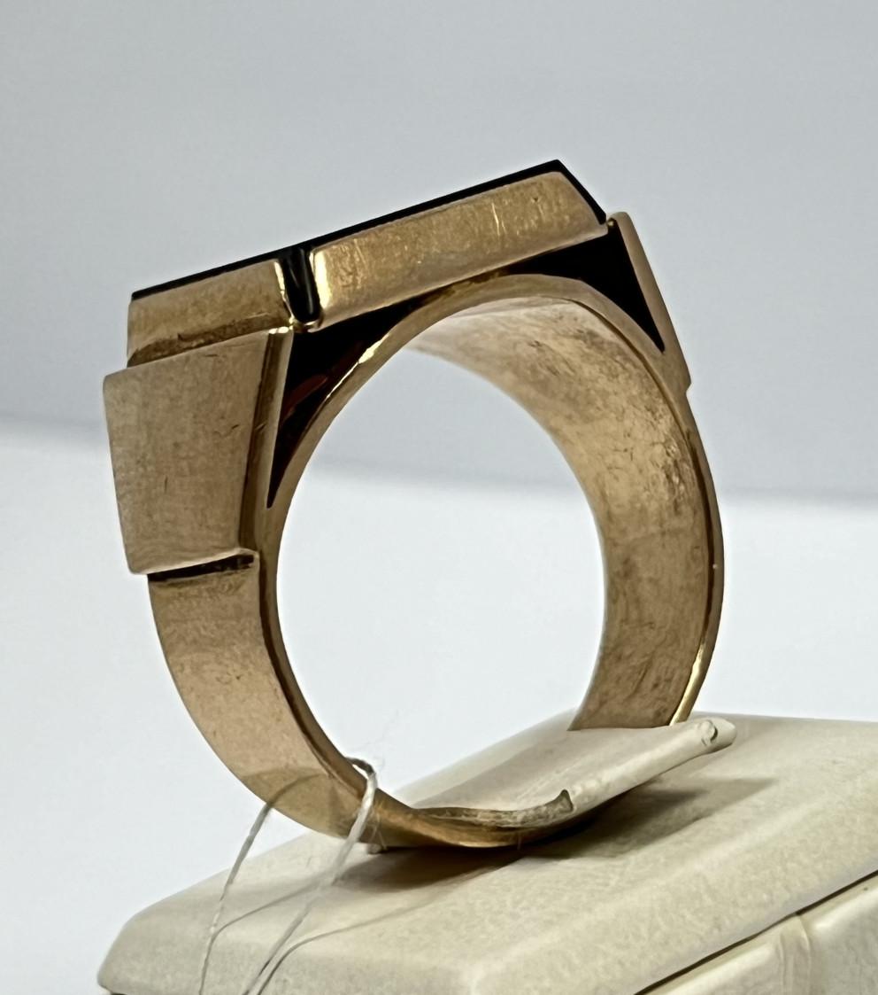 Перстень з червоного золота з оніксом (33733495) 1