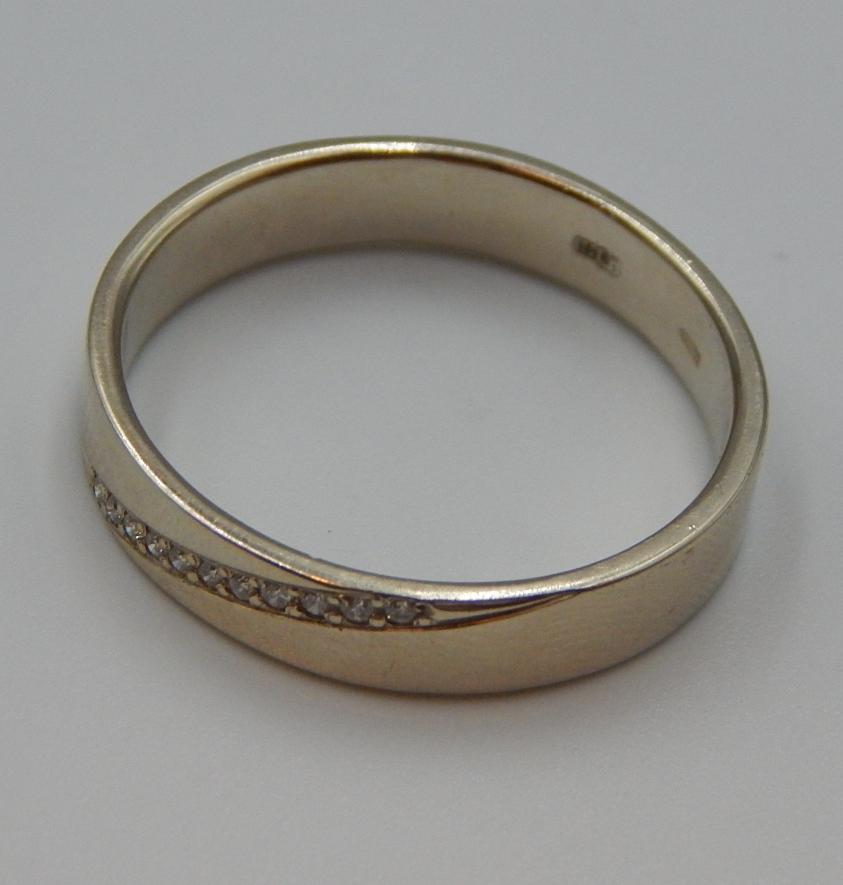 Кольцо из белого золота с бриллиантом (-ми) (32199481) 5