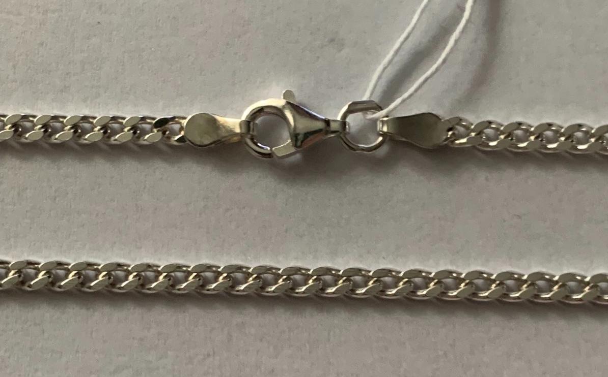 Серебряная цепь с плетением панцирное (30832385) 0