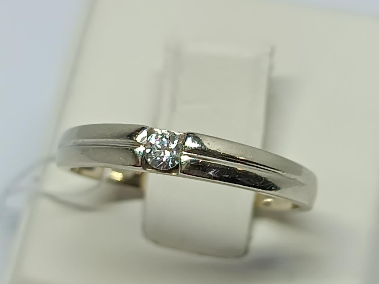 Кольцо из белого золота с бриллиантом (-ми) (33696231) 2