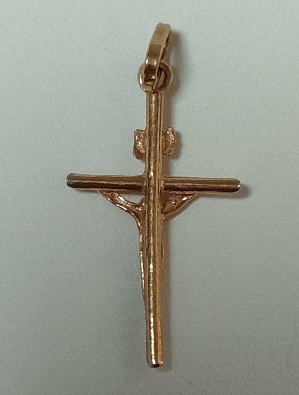 Підвіс-хрест з червоного золота (33420499) 1