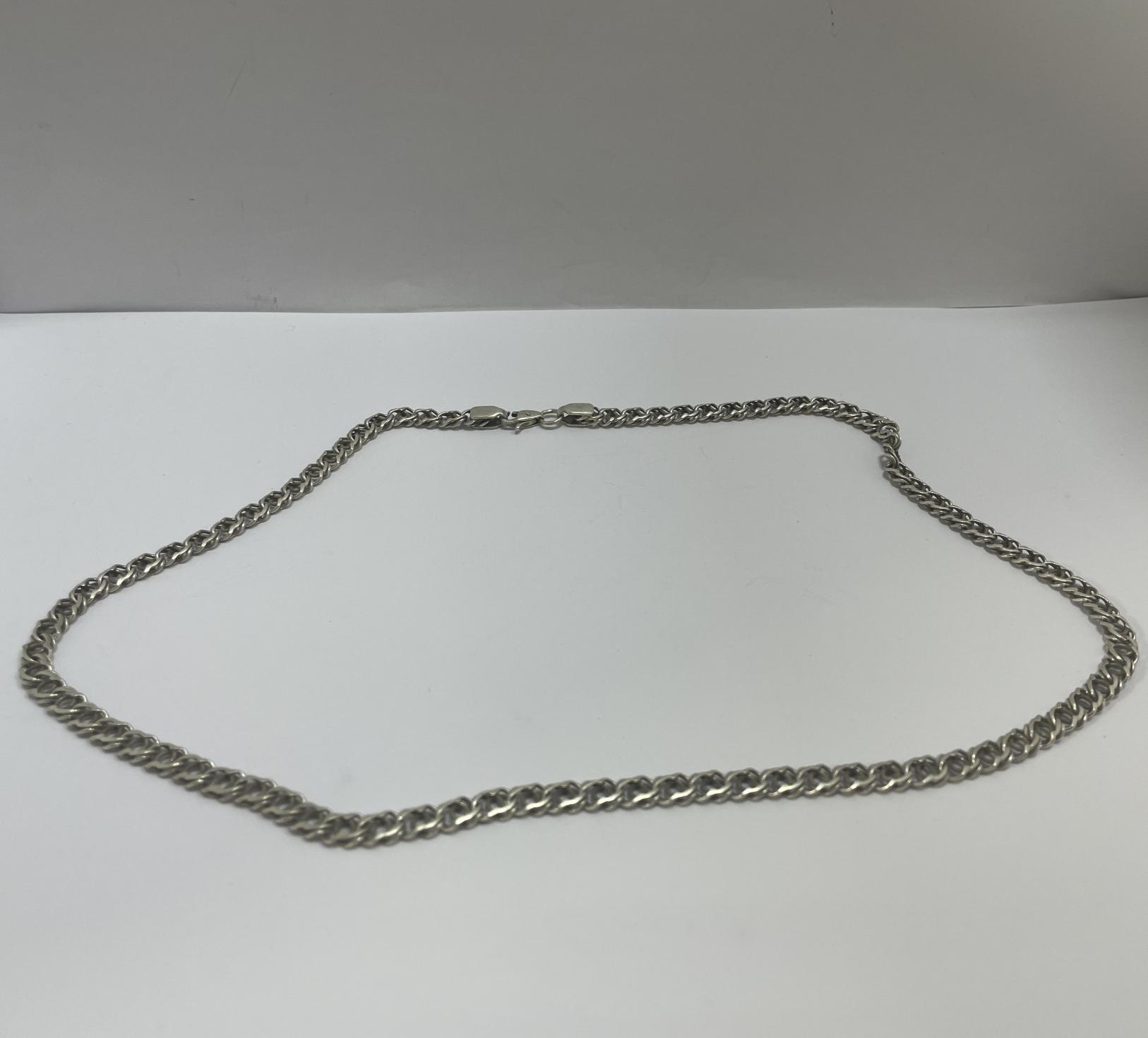 Серебряная цепь с плетением Бисмарк (33903750) 1