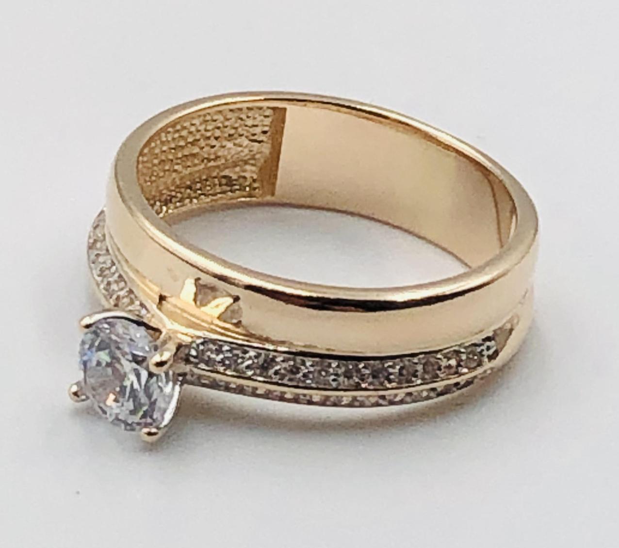 Кольцо из красного золота с цирконием (33724566)  1
