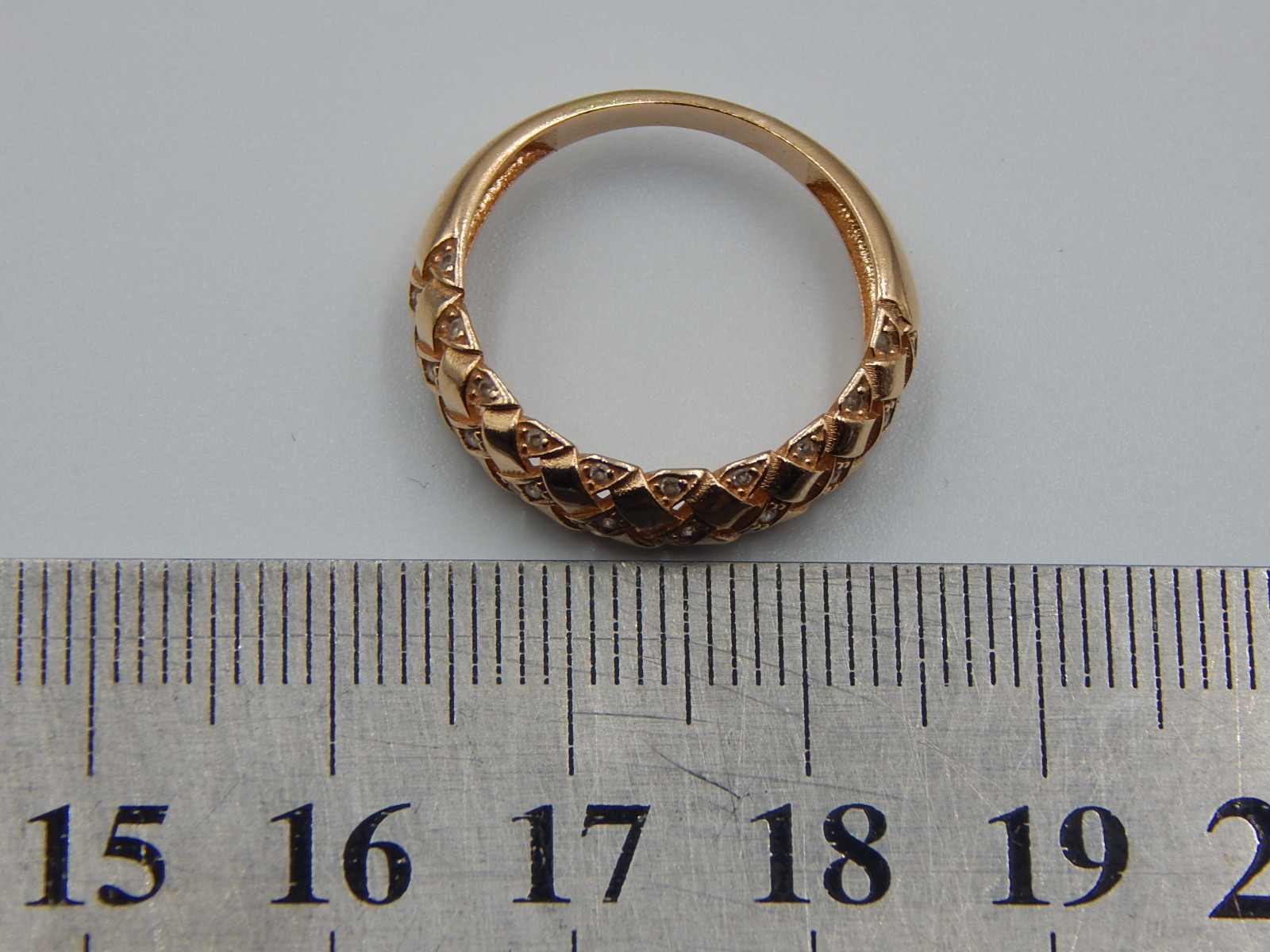 Кольцо из красного золота с цирконием (33722785)  6