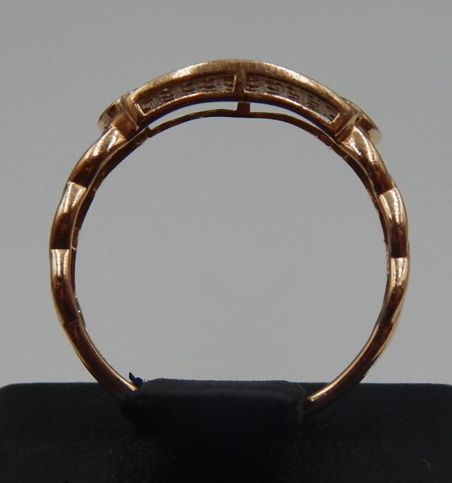 Кольцо из красного золота с цирконием (31957039) 3
