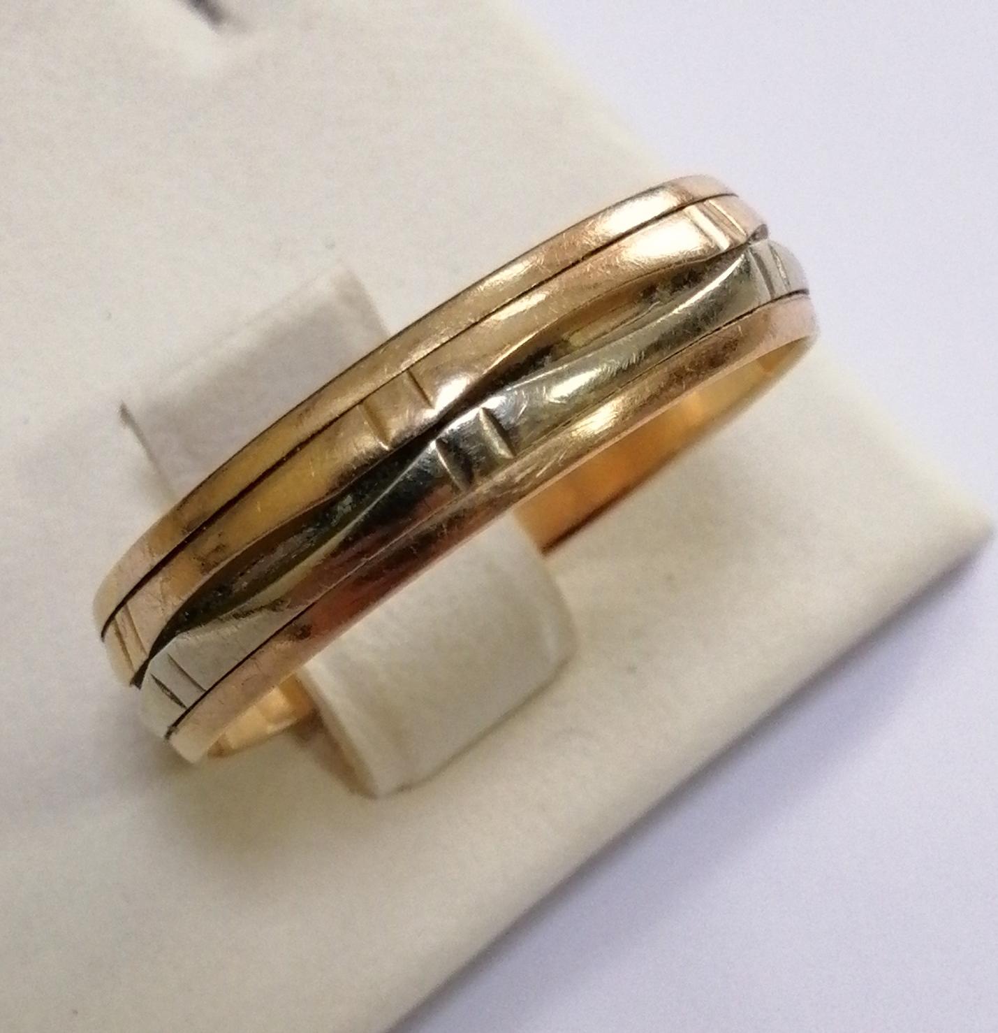 Обручальное кольцо из красного и белого золота (33930217)  1