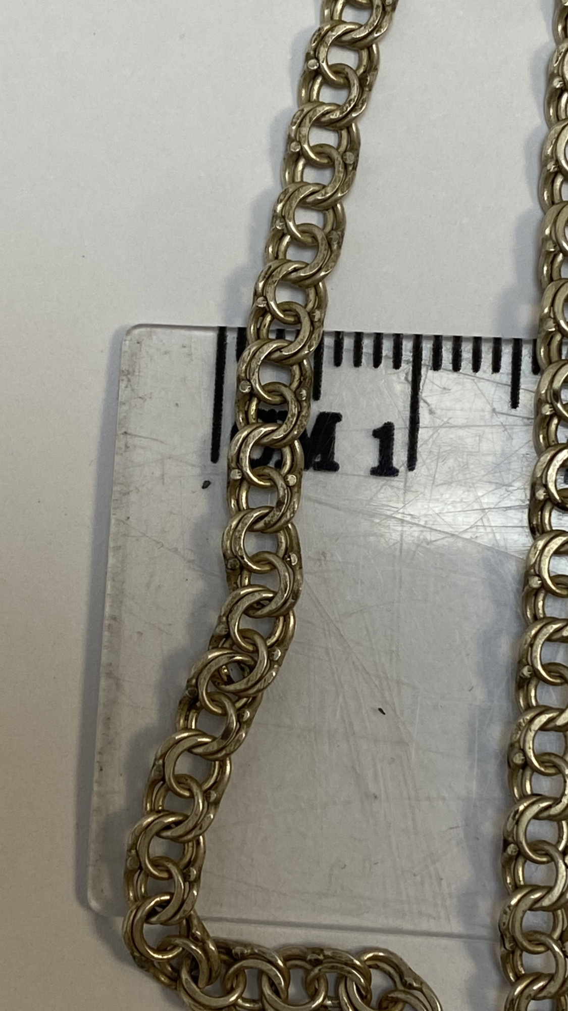 Серебряная цепь с плетением Бисмарк (33774621) 1