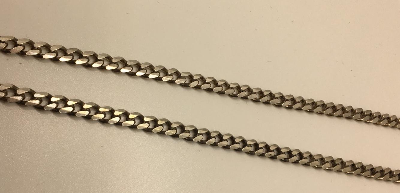 Серебряная цепь с плетением панцирное (30516272) 0