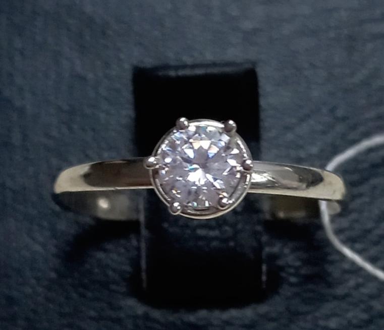 Серебряное кольцо с цирконием (28600412) 0