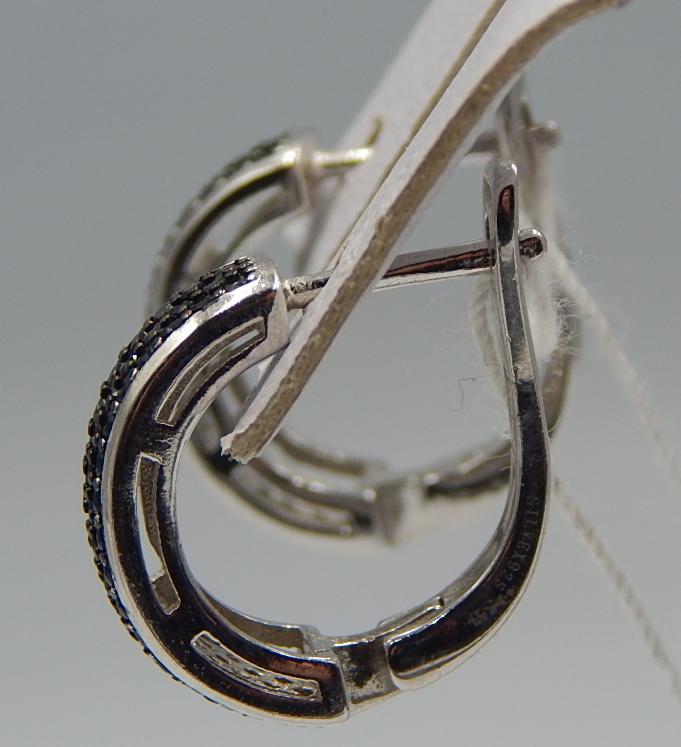 Серебряные серьги с цирконием (32557756) 1