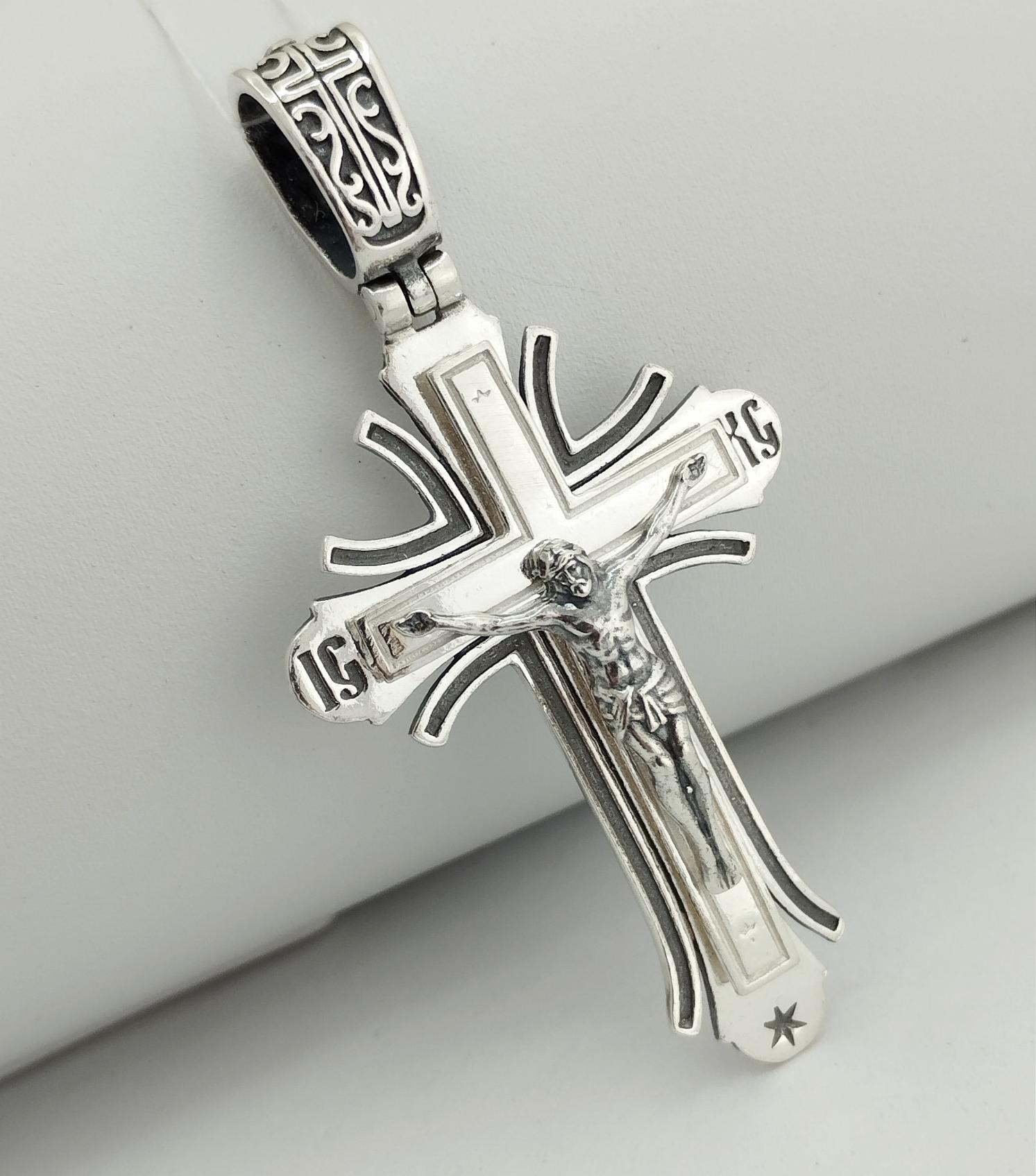 Срібний підвіс-хрест (33470139) 0