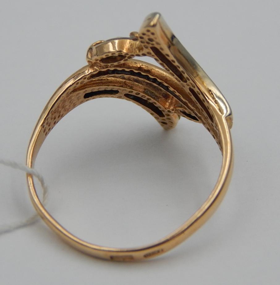 Кольцо из красного золота с цирконием (31894045) 4