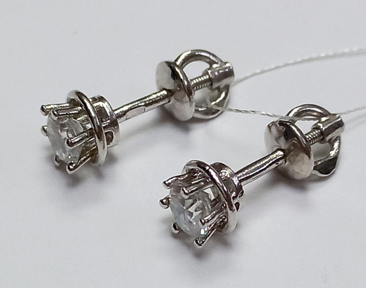 Срібні сережки з цирконієм (28166147) 1