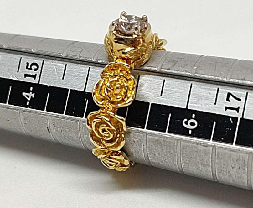 Кольцо из желтого золота с бриллиантом (-ми) (31529857) 5