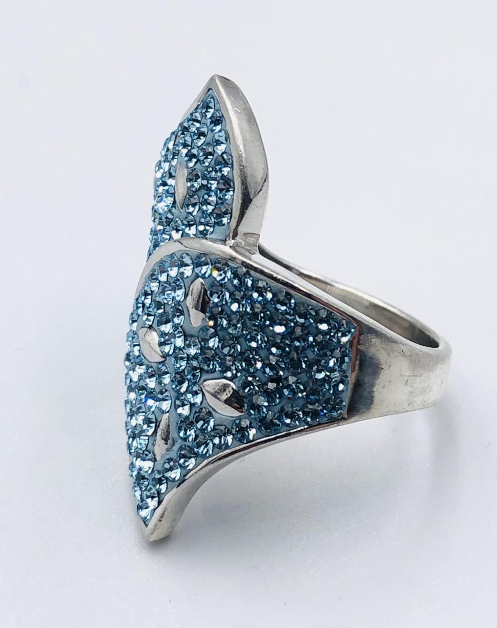 Серебряное кольцо с цирконием (32044032) 1