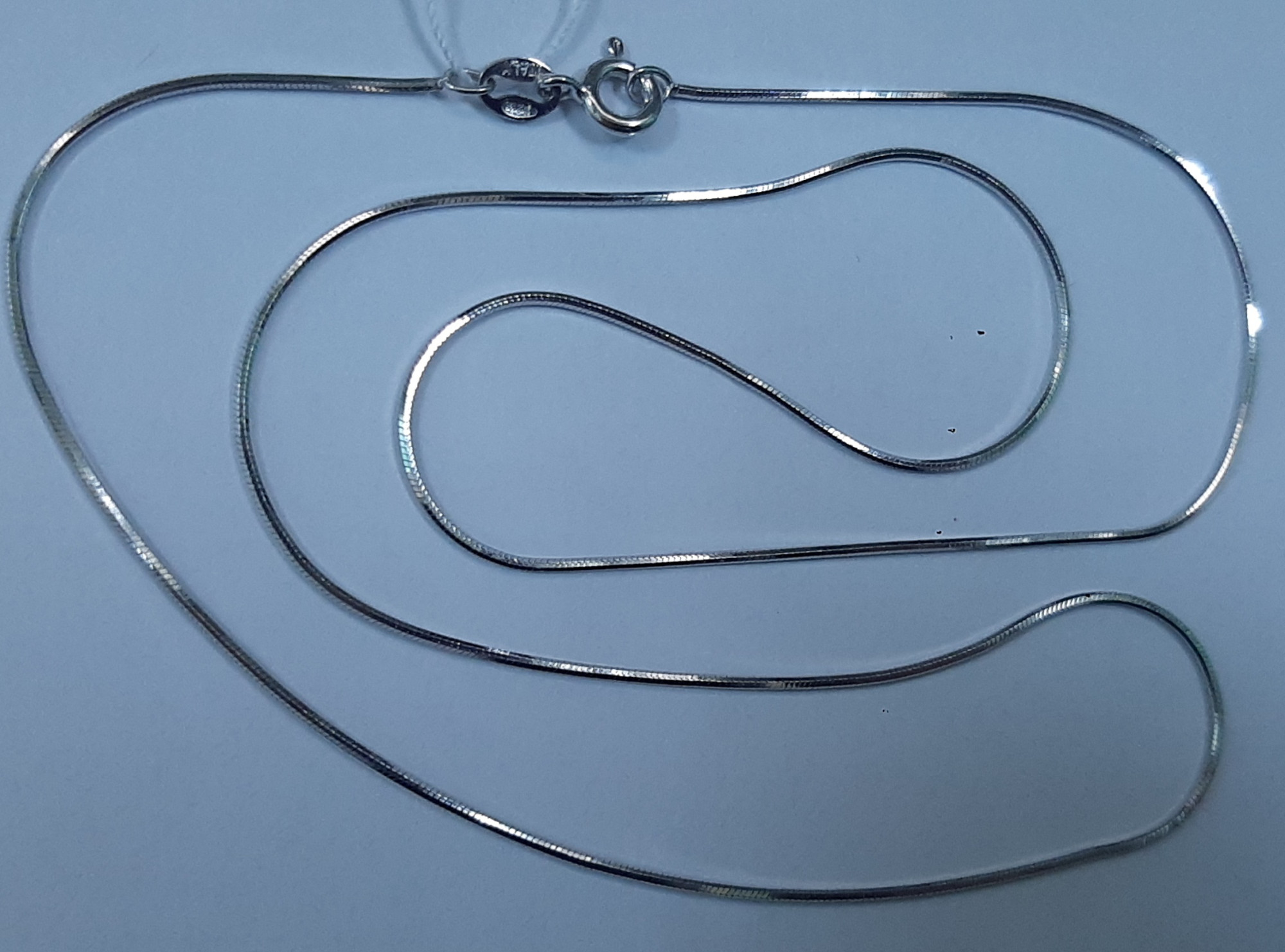 Серебряная цепь с плетением Снейк (30657696) 2
