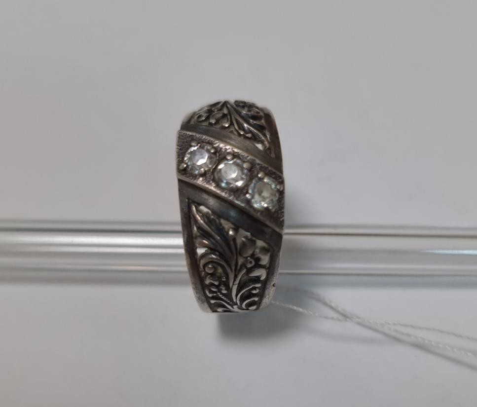 Серебряное кольцо с цирконием (33779780) 2