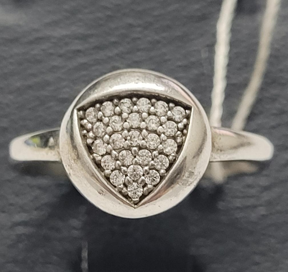 Серебряное кольцо с цирконием (30510199) 0