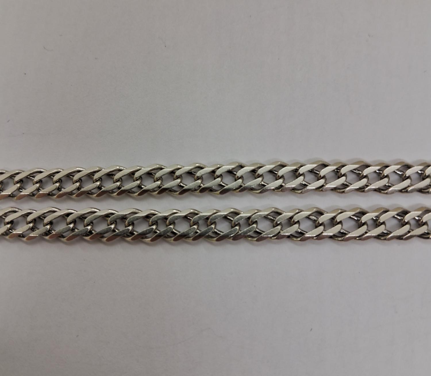 Серебряная цепь с плетением Двойной ромб (32726591) 2