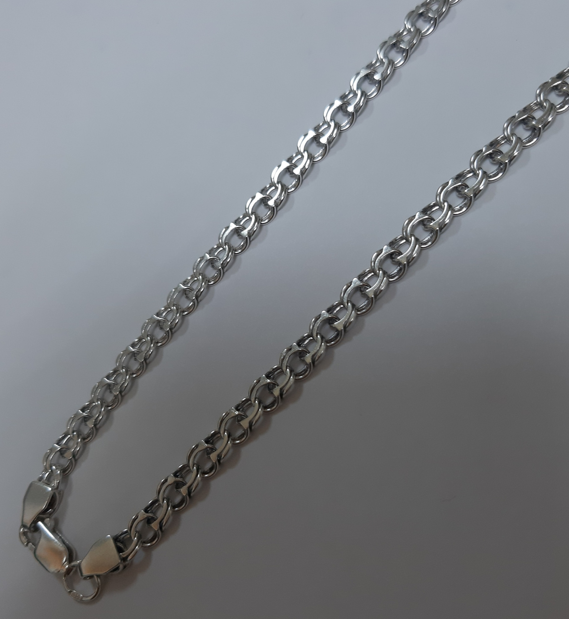 Серебряная цепь с плетением Бисмарк (32390551) 3