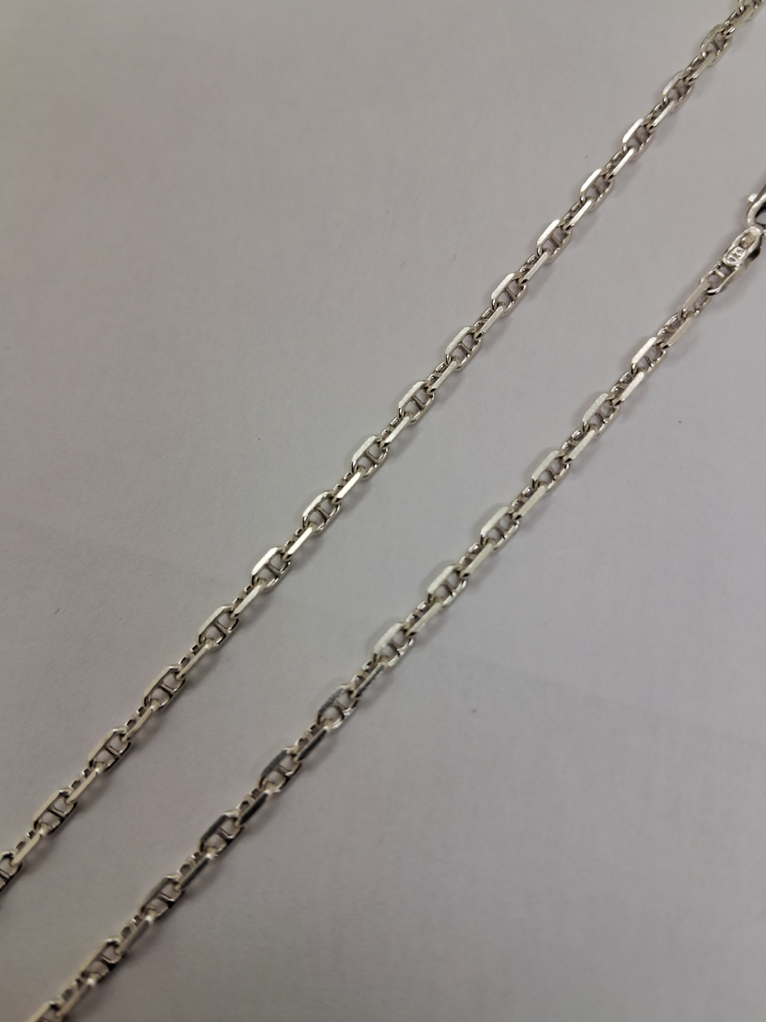 Серебряная цепь с плетением морское якорное (32749210) 2