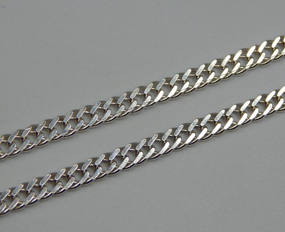 Серебряная цепь с плетением Двойной ромб (32280732) 0