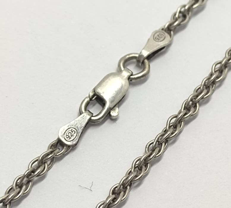 Серебряная цепь с плетением Кордовое (33505823) 0